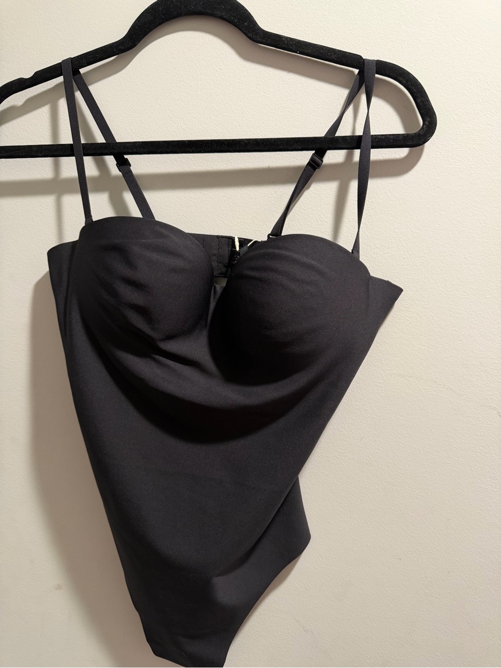 SKIMS Black Strapless-Look Bodysuit